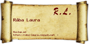Rába Laura névjegykártya